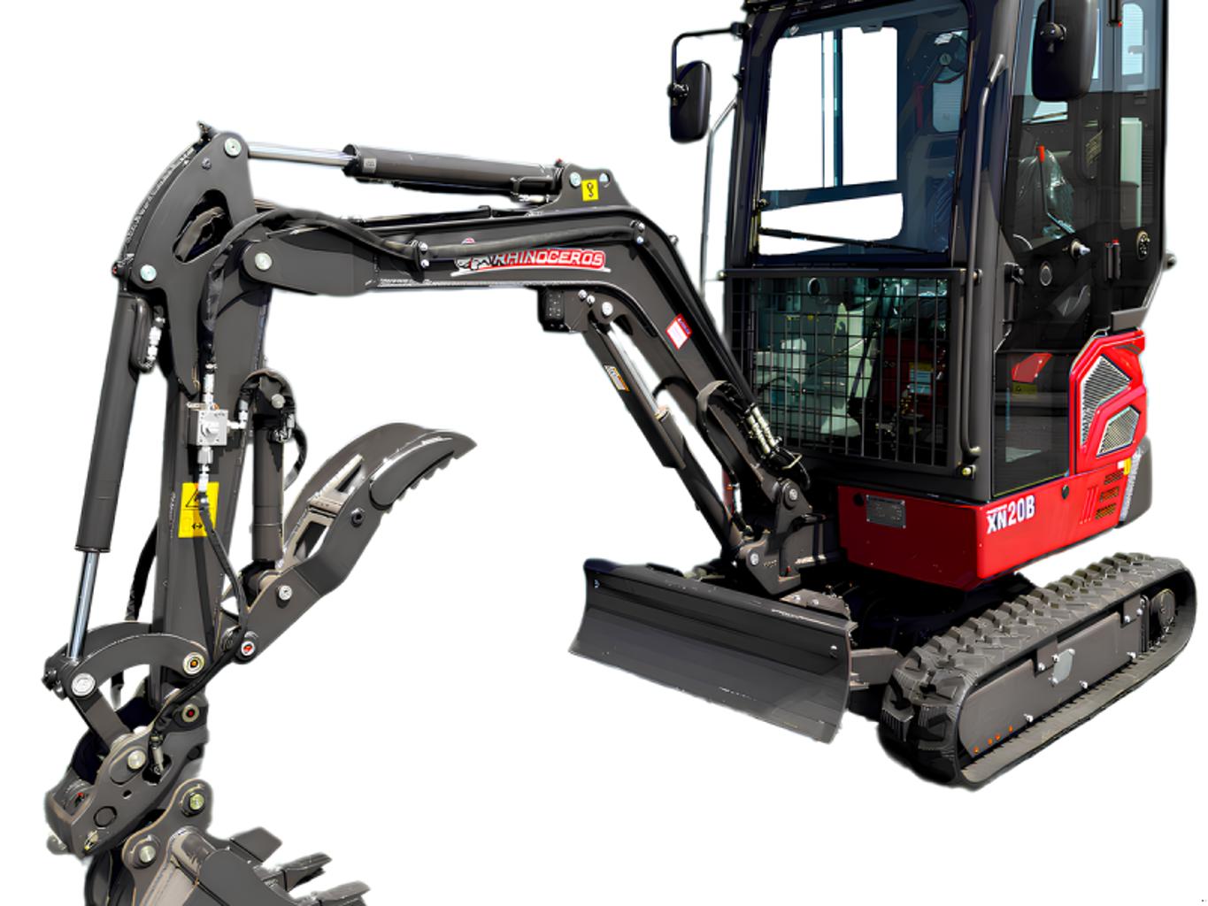 Rhinoceros Rhinoceros XN20B Diesel Minibagger mit Kabine und Verstellfahrwerk 19 PS - 3 Zylinder Kub... Rhinoceros Rhinoceros XN20B Diesel Minibagger mit Kabine und Verstellfahrwerk 19 PS - 3 Zylinder Kub...