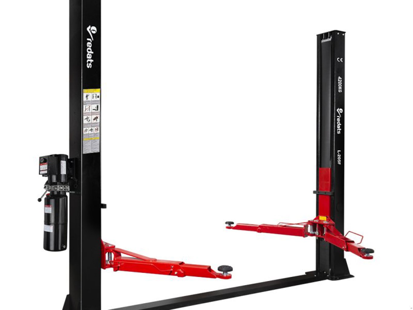 Redats 2-Säulen-Hebebühne L-205F 4.2t, manuelle Entriegelung, 230V Redats 2-Säulen-Hebebühne L-205F 4.2t, manuelle Entriegelung, 230V